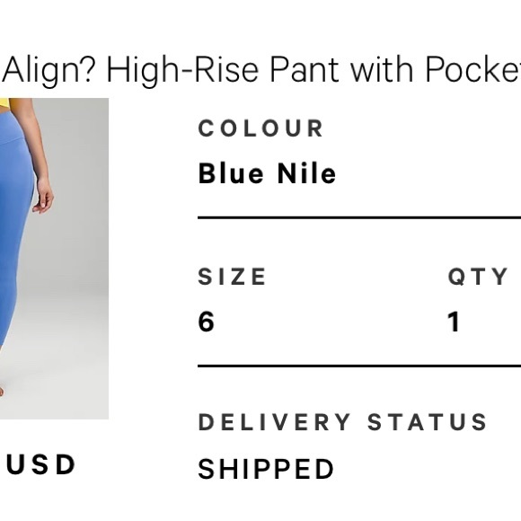 Lululemon high rise align pant with pockets 25” - Picture 2 of 7